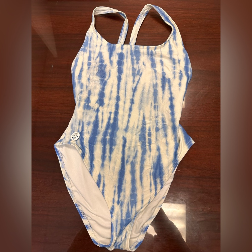 🌿5/$10🌿MICHAEL Michael Kors Blue and White Tie-Dye One Piece Swimsuit
